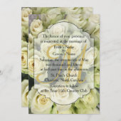 ホワイトローゼシャンパーニュ赤面結婚ズスイート 招待状 (正面/裏面)