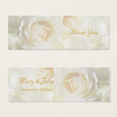 ホワイトローゼスサンキュー結婚式の引き出物ラベル (正面&裏面)