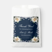 ホワイトローゼススノーフレーククリスマス結婚ズ フェイバーバッグ (正面)