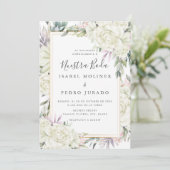 ホワイトローゼスフローラヌエストラボダスペインの結婚ズ 招待状 (スタンド正面)