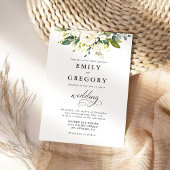 ホワイトローゼスフローラ結婚式招待状 招待状