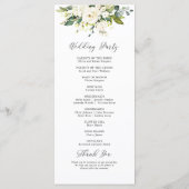 ホワイトローゼスフローラ結婚式 プログラム (裏面)