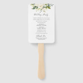 ホワイトローゼスフローラ結婚式 プログラム ハンドファン (裏面)