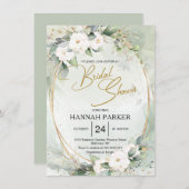 ホワイトローゼスブライダルシャワー 招待状 (正面/裏面)