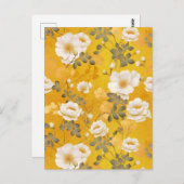 ホワイトローゼス千代紙 ポストカード (正面/裏面)