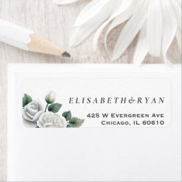 ホワイトローゼス差出人住所ラベル ラベル