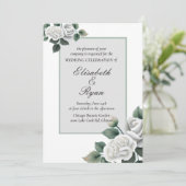 ホワイトローゼス結婚式招待状 招待状 (スタンド正面)