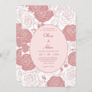 ホワイトローゼス結婚式招待状 招待状