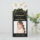 ホワイトローゼス金ゴールドストリングライトキンチェニェラチケット 招待状 (スタンド正面)