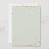 ホワイトローゼス金ゴールドセージ緑エレガントな結婚式 招待状 (裏面)