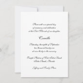 ホワイトローゼス,バルミツワーカスタム招待状 招待状 (裏面)