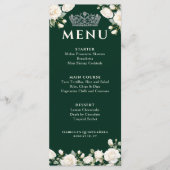 ホワイトローゼズとプリンセスティアラダークグリーン メニュー (正面)