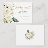 ホワイトローゼズグリーンリーブライダル推測どのぐらいキス エンクロージャーカード (正面/裏面)