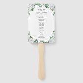 ホワイトローゼズグリーンリーリーフ結婚式 プログラム ハンドファン (裏面)