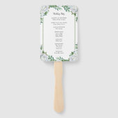 ホワイトローゼズグリーンリーリーフ結婚式 プログラム ハンドファン (裏面)