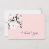 ホワイトローゼズコーナーブーケ | ピンク サンキューカード (正面)
