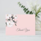 ホワイトローゼズコーナーブーケ | ピンク サンキューカード (スタンド正面)