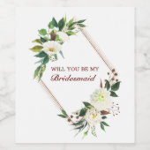 ホワイトローゼズブリデスメイド ワインラベル (シングルラベル)