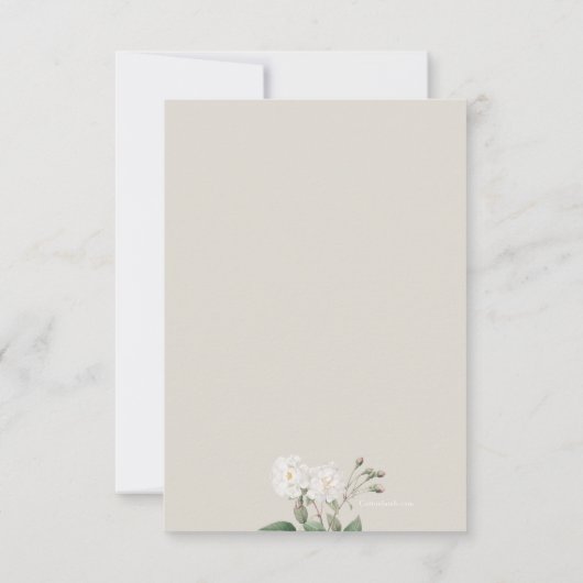 ホワイトローゼズ肉親会サンキューカード 招待状 (裏面)