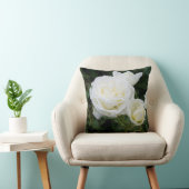 ホワイトローゼフォトピロー自然愛好家ガーデナー クッション (椅子)