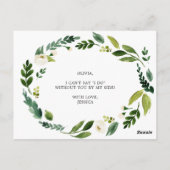 ホワイトローゼフラワーガールプロポーズカード ポストカード (裏面)