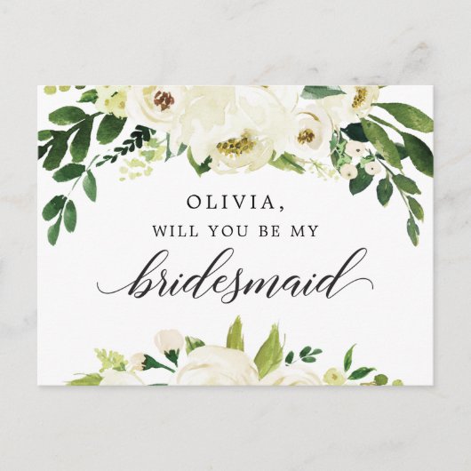 ホワイトローゼブリデスメイド提案カード ポストカード (正面)