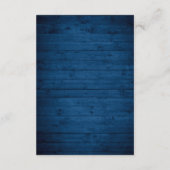 ホワイトローゼブルーウッドランタン結婚のテーブルカード 招待状 (裏面)