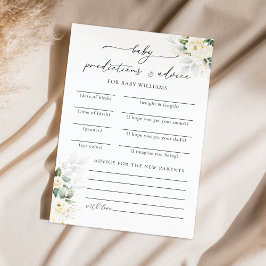 ホワイトローゼベビーシャワー予測カード