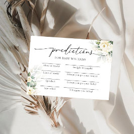 ホワイトローゼベビーシャワー予測カード 招待状