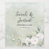 ホワイトローゼユーカリ葉ス結婚ズ ワインラベル (シングルラベル)