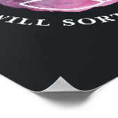 ホワイトロータスカルマやる気を起こさせる引用文炭 ポスター (角)