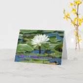 ホワイトロータスハッピーマザーズデー カード (黄色い花)