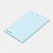 ホワイトロータスフラワーイラストレーション パーソナライズされた ポストイット (アングル)