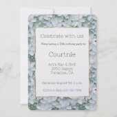 ホワイトロータスフラワーズ誕生日 招待状 (正面)