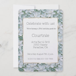 ホワイトロータスフラワーズ誕生日 招待状