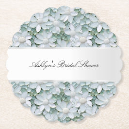 ホワイトロータスフラワーズ ブライダルシャワー ペーパーコースター