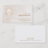 ホワイトロータスフローラアポイントメントリマインダーカード 予約カード (正面/裏面)