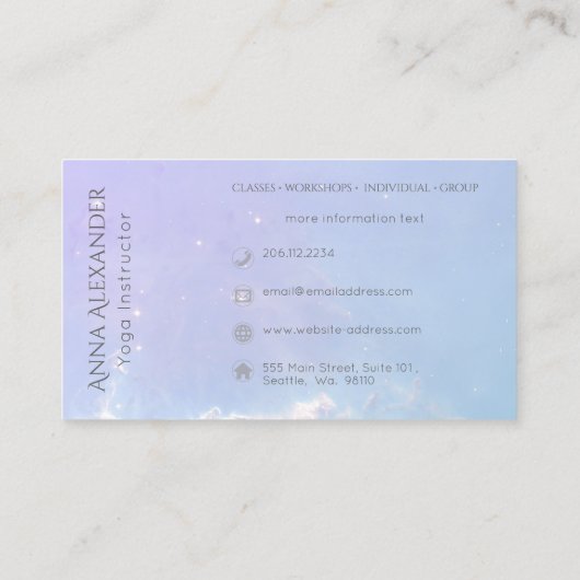 ホワイトロータスマンダラモダンヨガインストラクター 名刺 (裏面)