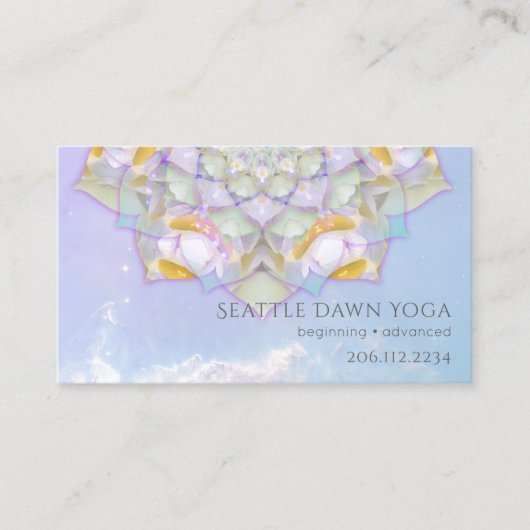 ホワイトロータスマンダラモダンヨガインストラクター 名刺 (正面)