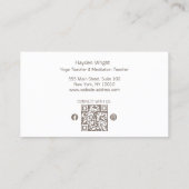 ホワイトロータスマンダラヨガアンドメディテーションインストラクター 名刺 (裏面)