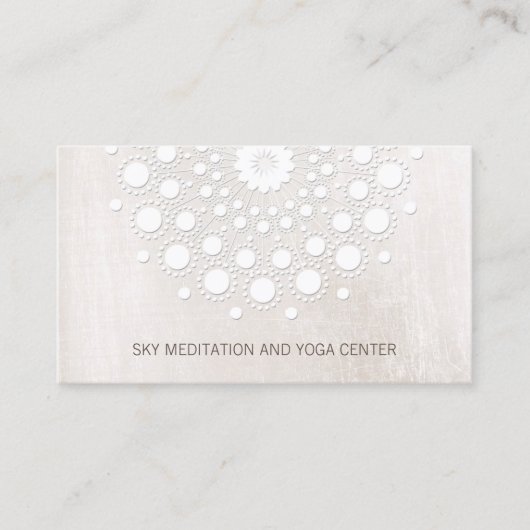 ホワイトロータスマンダラヨガアンドメディテーションインストラクター 名刺 (正面)