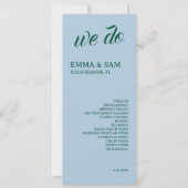 ホワイトロータス結婚式 プログラム (正面)