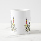 ホワイトロータス&ディーパ ジャンボコーヒーマグカップ (正面)