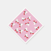 ホワイトローラースケートのカクテルナプキン スタンダードカクテルナプキン (角)