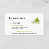 ホワイトローンに緑気にの名刺+ Mowing 名刺 (裏面)