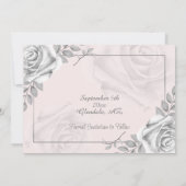 ホワイトロー素朴ズ写真テンプレート日付の保存 セーブザデート (裏面)