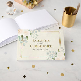 ホワイトロー素朴ズ&ユーカリプトゥスエレガントウェディング ゲストブック