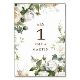 ホワイトロー結婚ズのエレガントフローラ テーブルナンバー