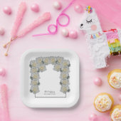 ホワイトロー結婚ズ ペーパープレート (パーティー)