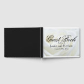 ホワイトロ伝統的スパーソナライズされた結婚ズ ゲストブック (全面)